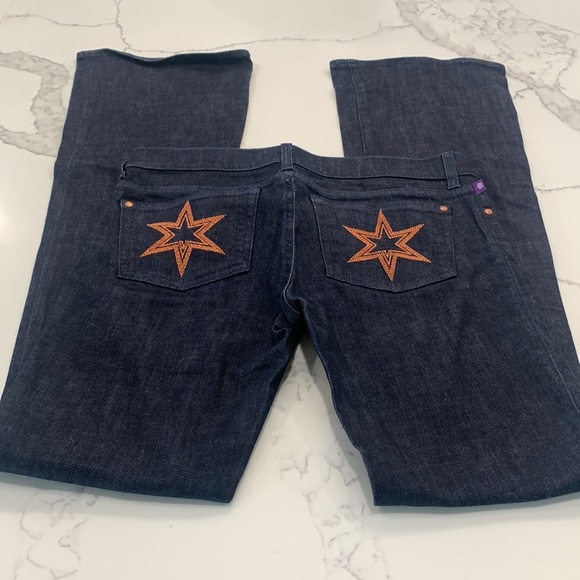 Victoria Beckham Denim - Victoria Beckham Dark Wash Flare Jeans Stars Size 30